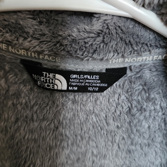 The North Face kids Cozy full zipe jacket, gray, size M 10/12 - Picture 3 of 5